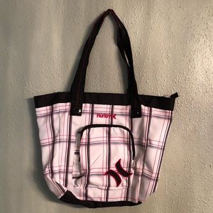 Hurley Pink/Black/White Tote Bag